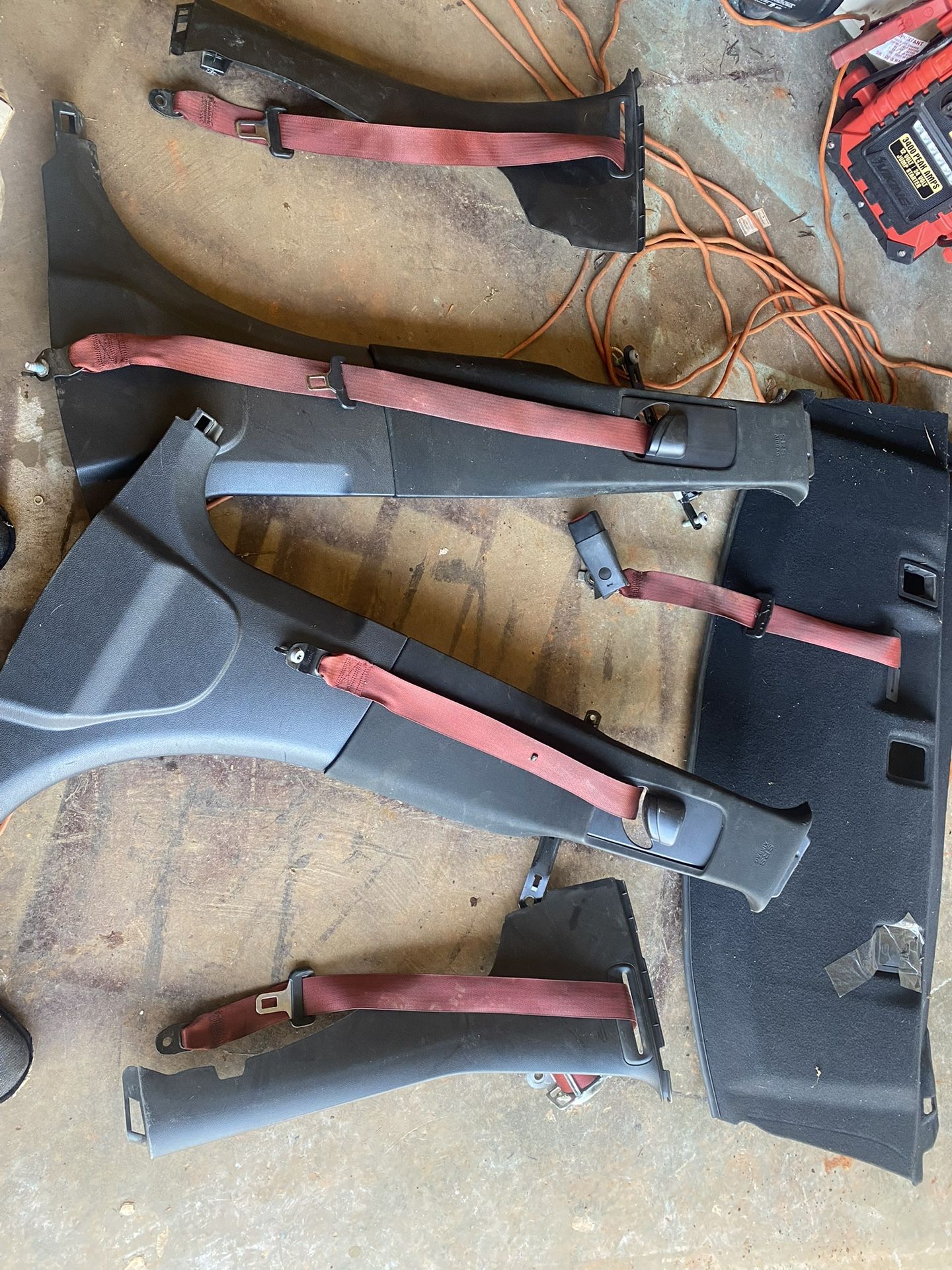 Trim Panels for mopar with red seatbelts