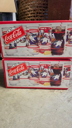 Coca Cola Beverage Set Indiana Glass circa 1995