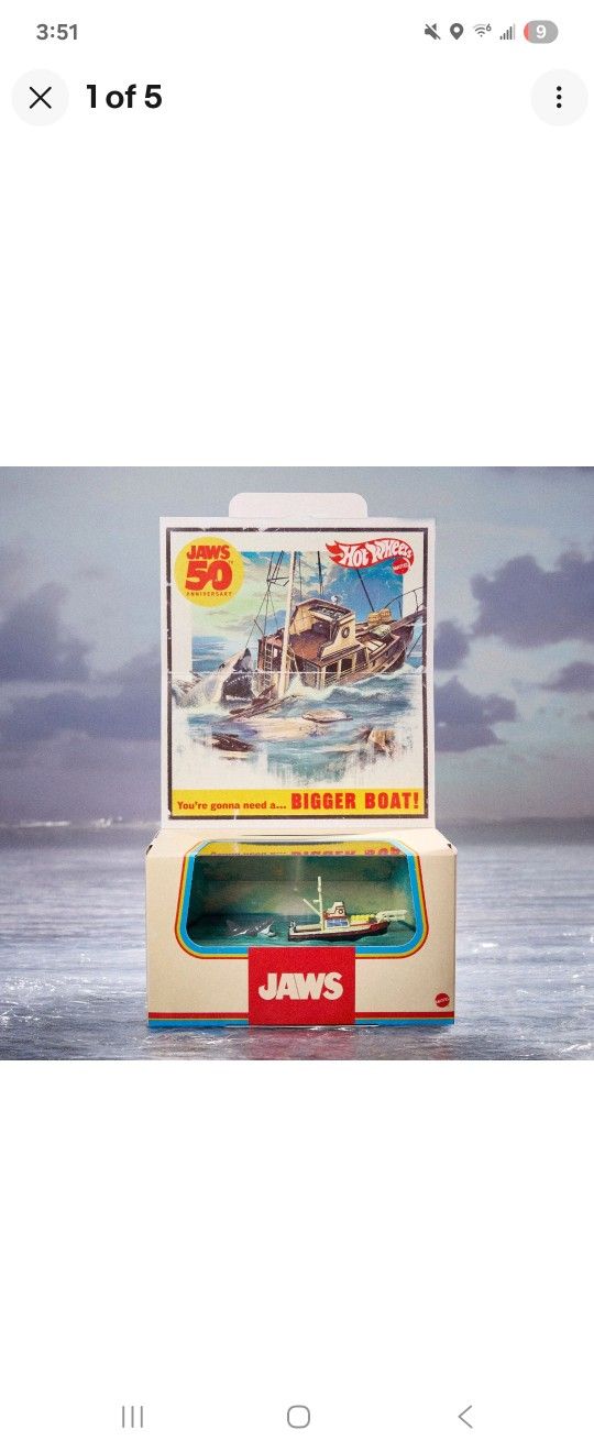 SDCC 2025 Exclusive Mattel Hot Wheels JAWS 50th Anniversary Set