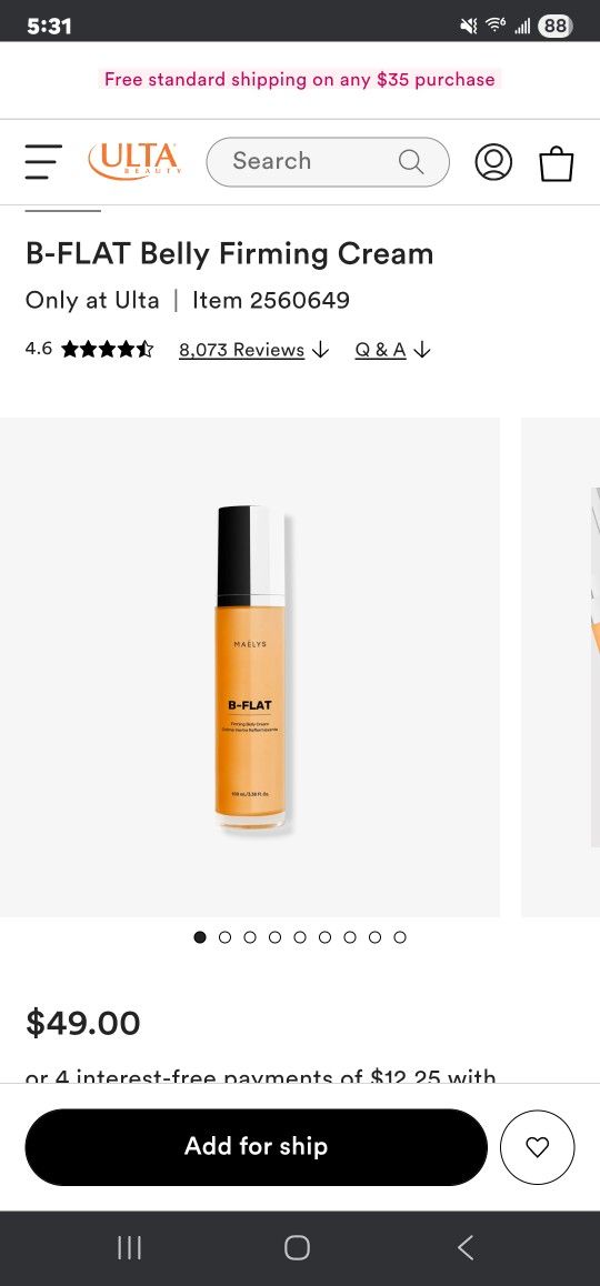 B-Flat Belly Firming Cream