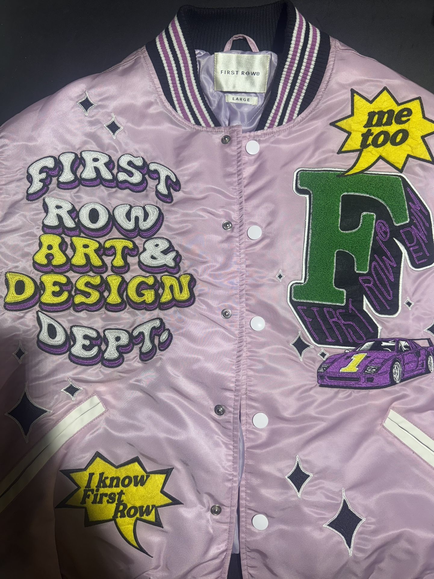 FIRST ROW VARSITY PINK JACKET