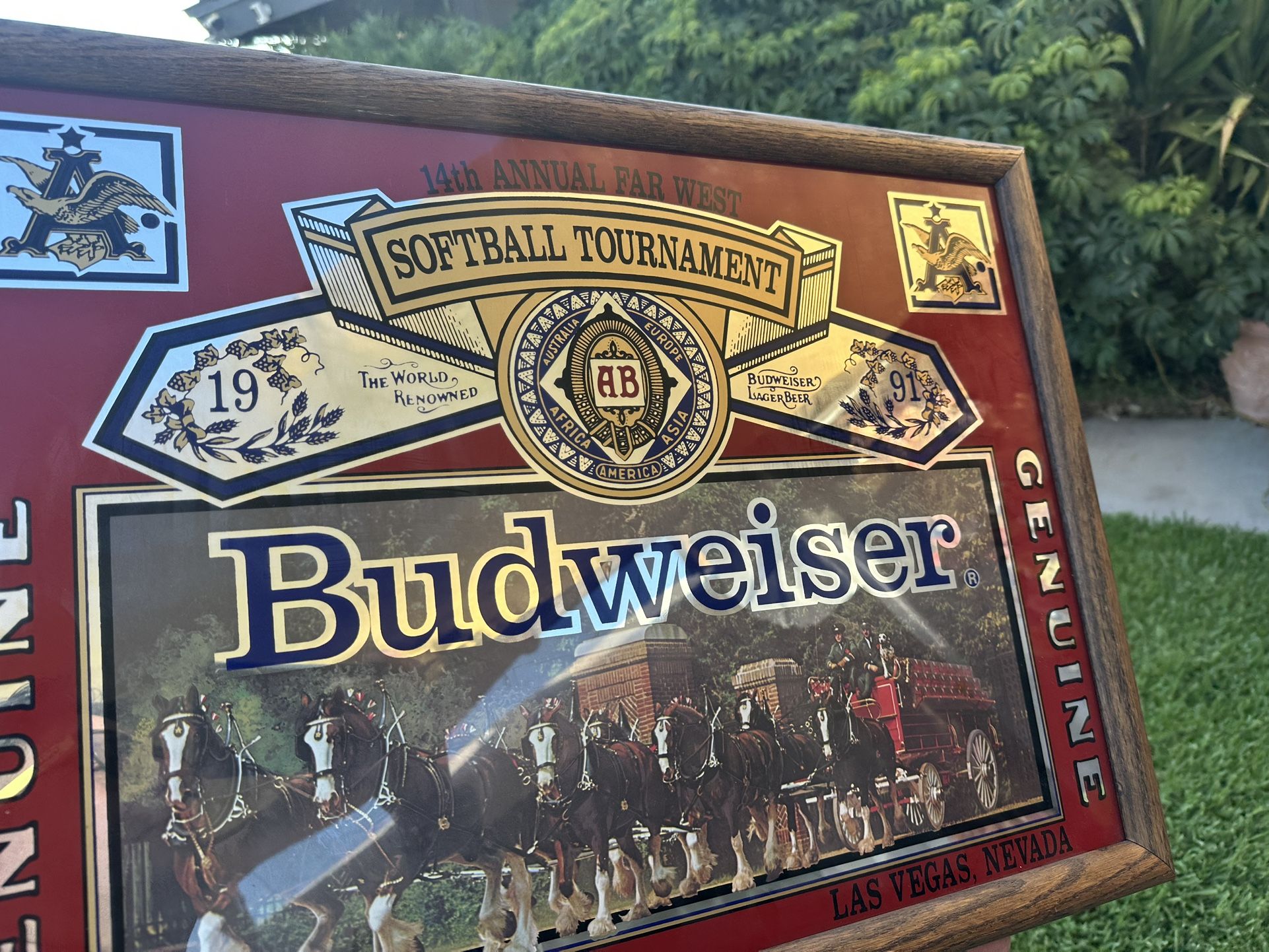 Vintage Budweiser Art Frame