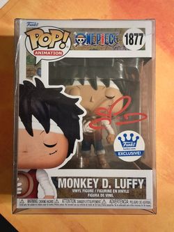 Colleen Clinkenbeard Signed One Piece Luffy #1877 Funko Pop JSA Authenticated