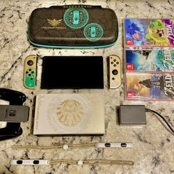 Nintendo Switch Oled Zelda Edition *read Description *