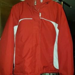 Ski Jacket Womens Trespass red and white 