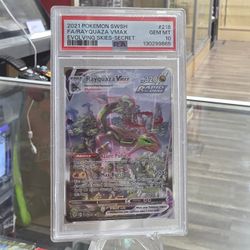 Rayquaza VMAX #218 PSA 10 Evolving Skies Secret Rare