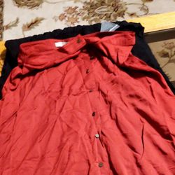 F21 Contemporary M Rust Button Up Boho Pocket Skirt *NEW 