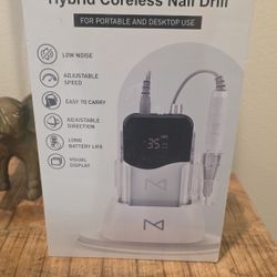 M Mase- Professional Nail Drill Machine - Coreless 2-in-1 Nail File - Electric, Cordless, 35000 RPM, HD Display - Electric Nail Drill for Professional