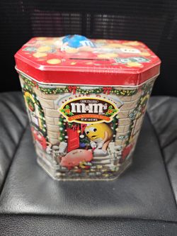 M&M's Christmas Tin Bank with Coin Slot