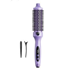 Wavytalk Thermal Brush Blowout Boost 1.5″ Heat Round Brush for Blowout Look Negative Ion Technology, Tourmaline Ceramic, 5 Temperature Settings Dual V