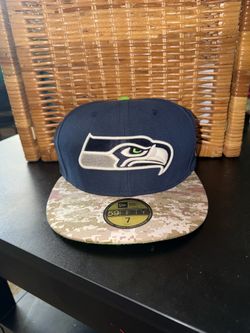 NEVER WORN-New Era 59FIFTY Seattle Seahawks Salute to Service Camo Hat