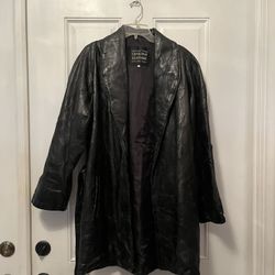 Genuine Italian Leather Coat Size L