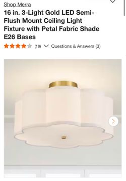 Merra 3-Light LED Semi-Flush Mount Ceiling Light