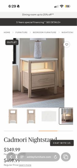Ashley Furniture Cadmori Nightstands – Set of 2 – Wireless Charging + LED Lights