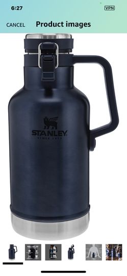 Stanley Classic Easy-Pour Growler 64oz, Insulated Growler Keeps Beer Cold & Carbonated Made with Stainless Steel Interior, Durable Exterior Coating &