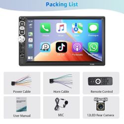 Single DIN, Car Stereo, Carplay, Touchscreen