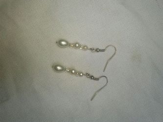 Handcrafted Pearl Earrings-$8