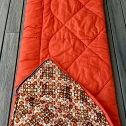  Vintage ‘76 Patchwork Coleman Sleeping Bag Camping Granny Cottage Retro Camper  