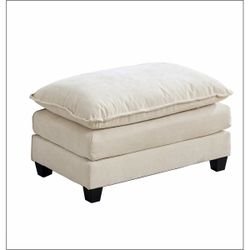 Ebern Designs Sofa Ottoman only, Comfy Double Layer Upholstered Seat Cushion, Breathable Chenille Fabric