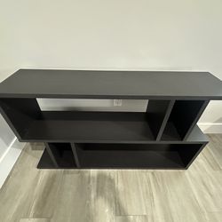 Dark Wood Open Bookshelf/TV Stand Furniture 