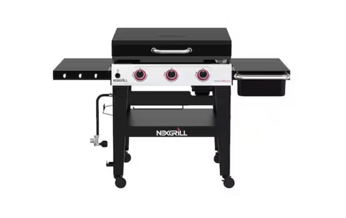NexGrill 3 Burner Propane Gas Griddle With Lid