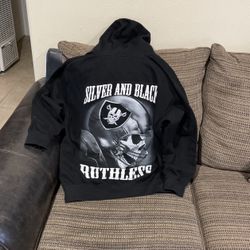 Size, large, Silver, And Black, Ruthless Sweater.