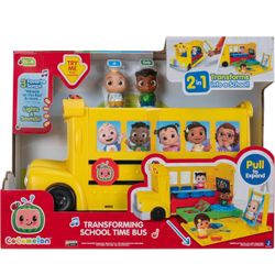 CoComelon Transforming School Time Bus - Lights and Sounds - 3 Favorite... 