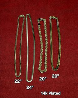 14K Plated chains