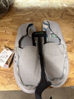 Sanuk Donna Hemp Shoes Grey  Size 7