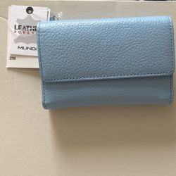 Blue Leather Wallet