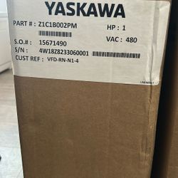 Yaskawa Z1C1B002PM Z1000 CIMR-ZU4A0005FAA CONFIGURED VFD 480V 2.1A TYPE 1 NEW