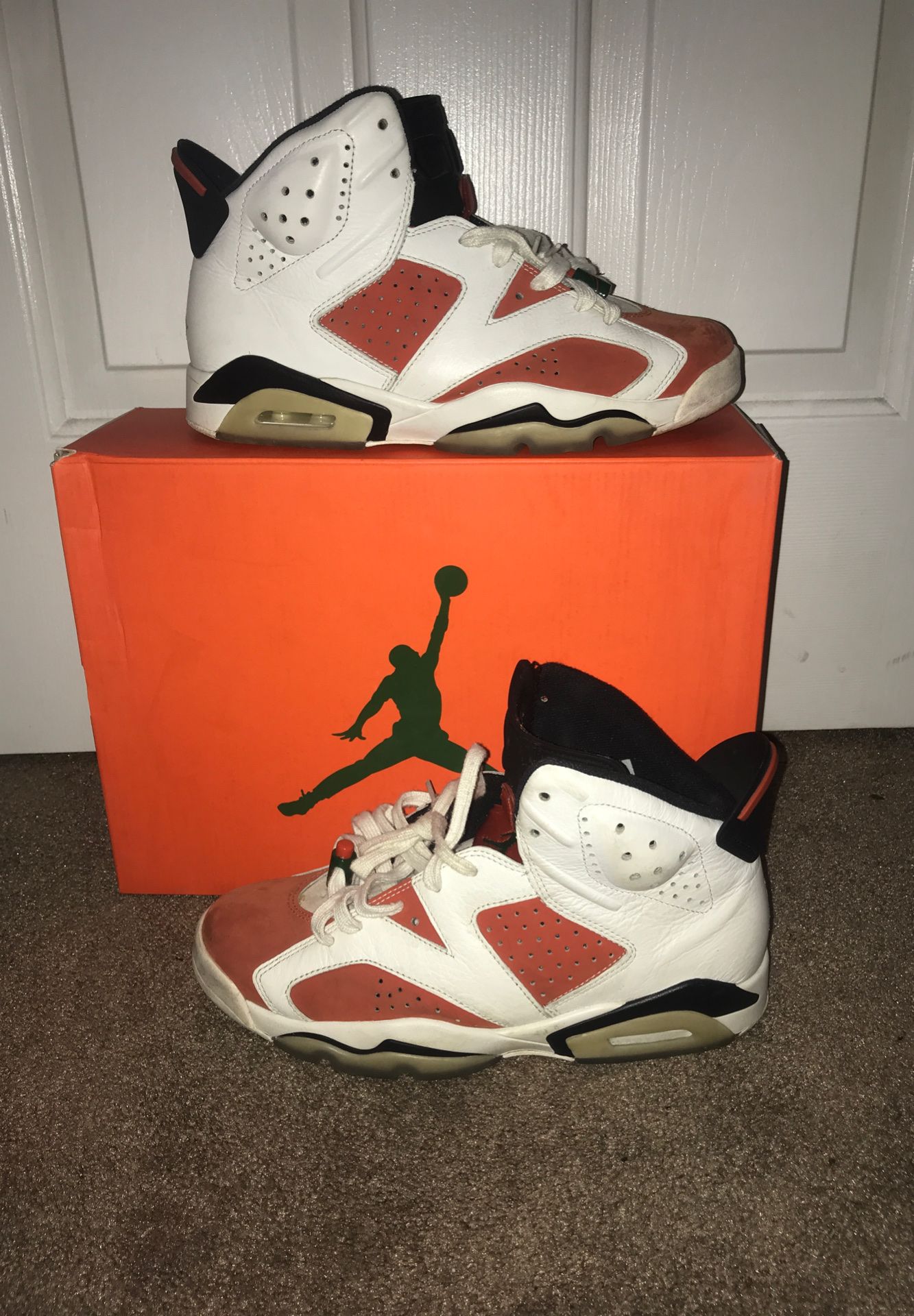 Gatorade air Jordan 6 orange and white WITH BOX