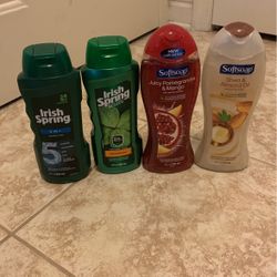 4 Men & Women Body Wash Irish Spring Soft Soap