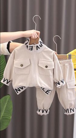 Kids Corduroy Zip Jacket and Pants Set