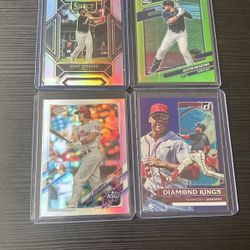 Set Of Four MLB Baseball Cards