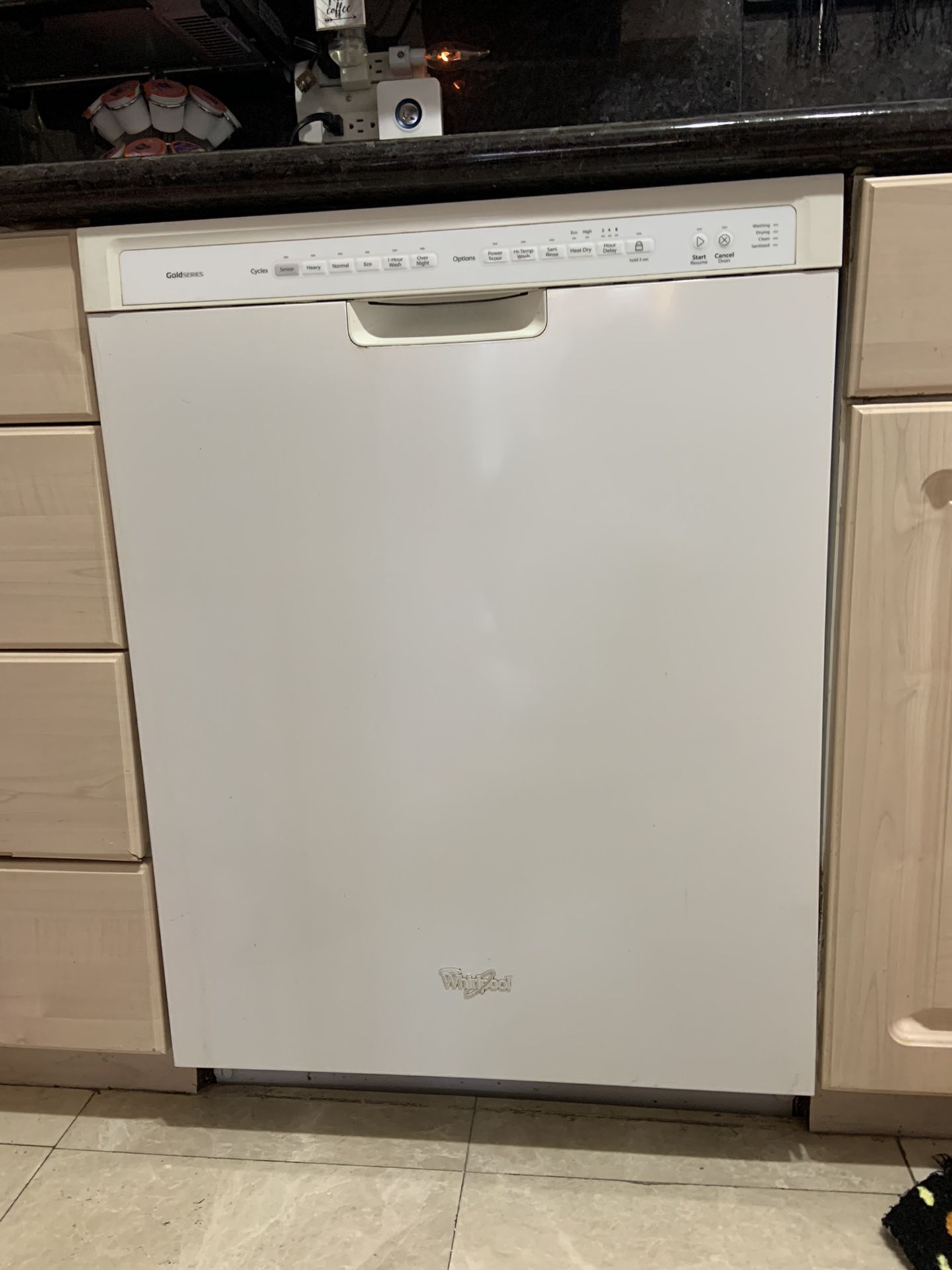 Whirlpool dishwasher top of the line myself getting new appliances never used it but maybe 10 times