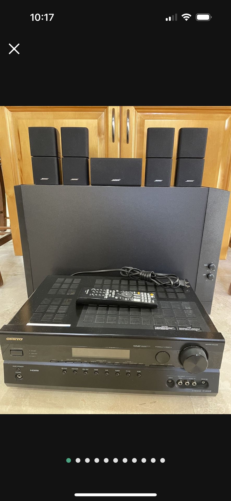 Bose Speaker System, Onkyo receiver Include
