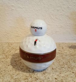 camus napoleon cognac golf ball miniator decanter lemoge castle france