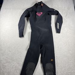 Roxy Women’s Full Wetsuit Size 8 36 Black Cell 3/2mm Back Zip Surf Dive