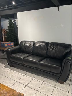 Black Leather Sofa