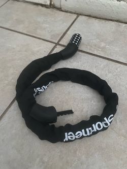 Bike chain and helmet