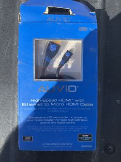 AUVIO 6 ft HDMI to Micro HDMI Cable with Ethernet