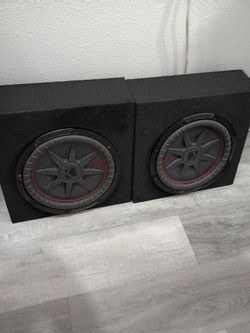 2 Kicker CompRT 12” Subwoofers with Box – 500W RMS – Hard Hitting Bass