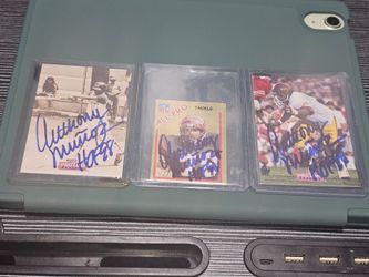 Anthony Munoz Cincinnati Bengals Hof 98 autograph 3 card lot,price is $40 for all 3