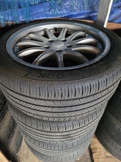 Hartage 18 Inch Wheels Silver Custom 5x120 +45 With Center Caps 18 Hankook Kinergy GT 235 45 18 85% $550 OBO