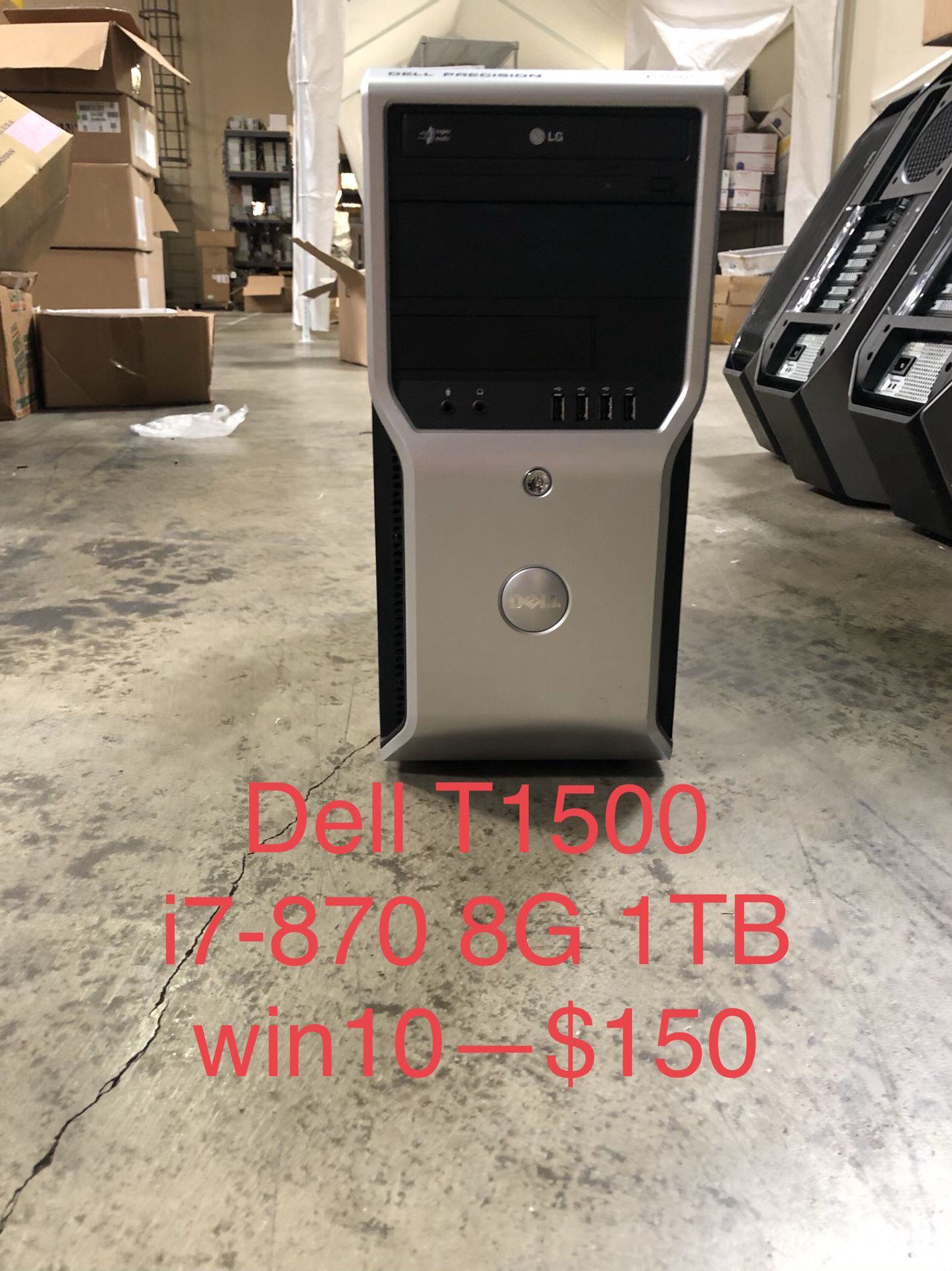 Dell T1500 980DT i5 i7 1st gen 4g 500g 8g 1t win 10