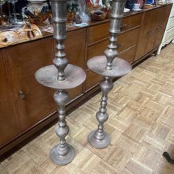 Tall boho morrocan candle holders 34” tall $75