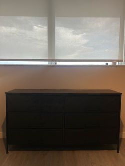 BLACK 6-DRAWER DRESSER 🖤