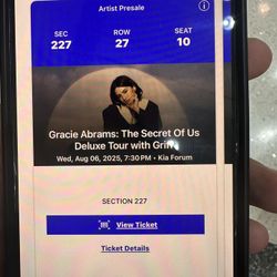 Gracie Abrams August 6th