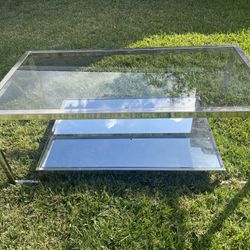 Modern glass coffee table
